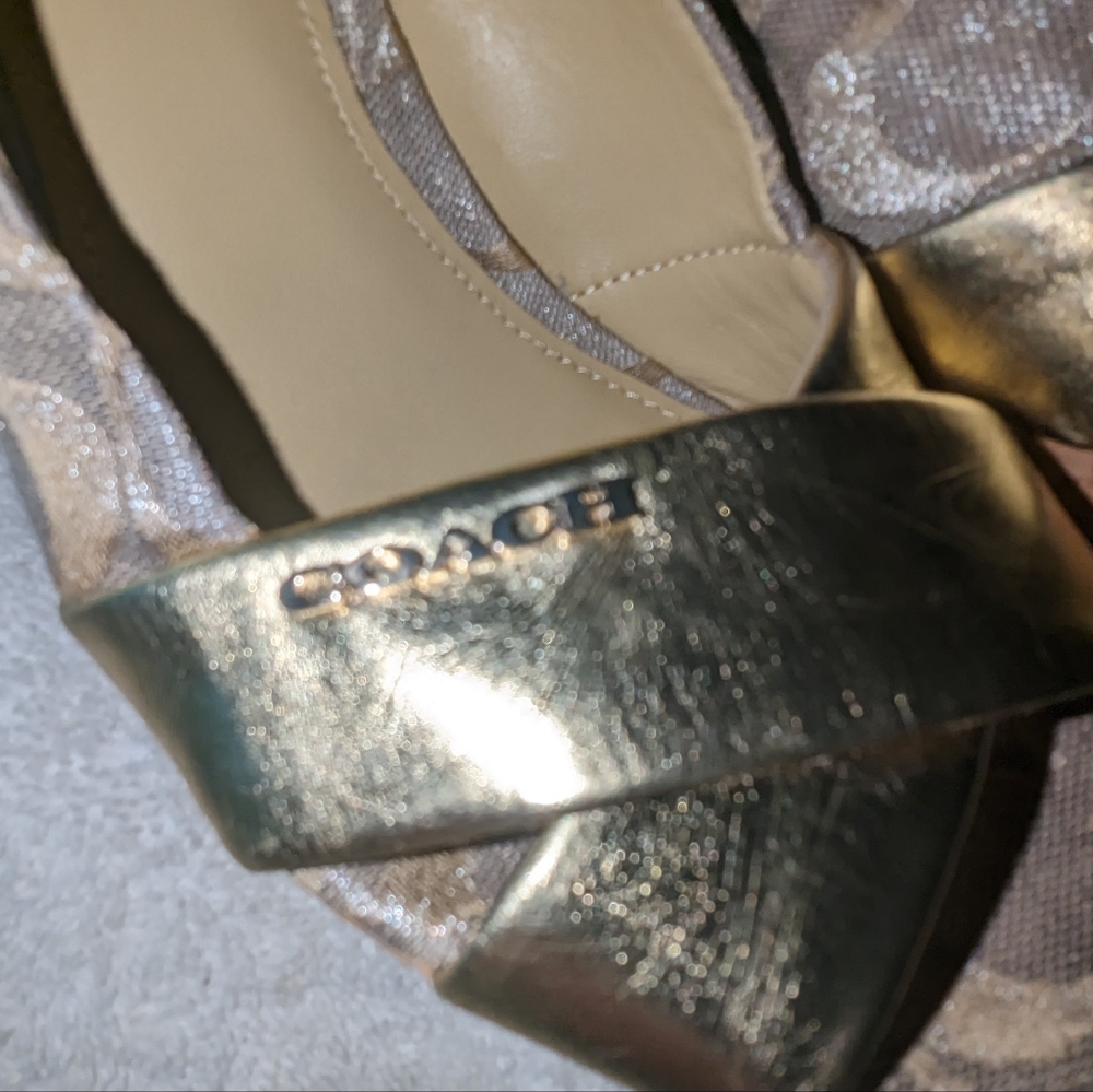 Vintage Coach Jesse wedge cork heeled sandals. 7.5 - Picture 5 of 11
